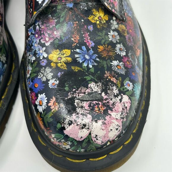 Dr. Martens Women's Black Multicolor Pascal Floral Lace Up Combat Boots Size 8 - Picture 8 of 16